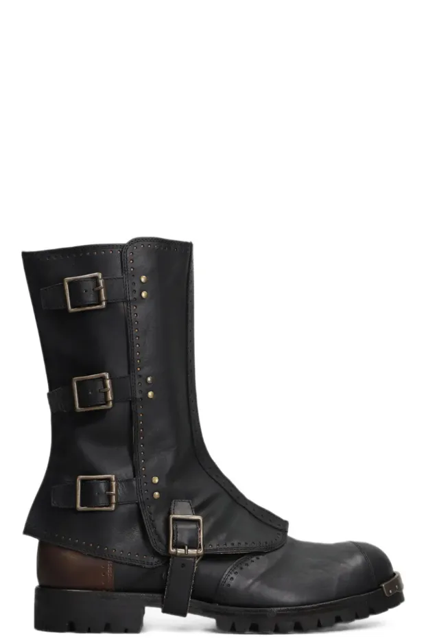 Ziggy Chen ブーツ Brass Buckle Boots