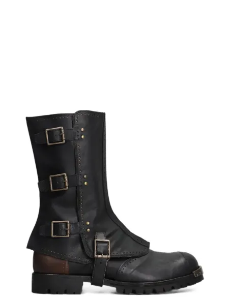 Ziggy Chen Stivali Brass Buckle Boots