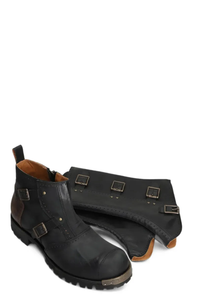 Ziggy Chen Stivali Brass Buckle Boots