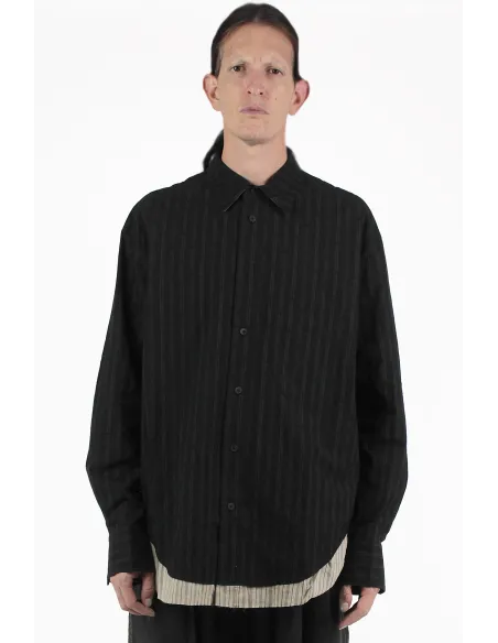 Ziggy Chen Camisas Striped Layered Shirt
