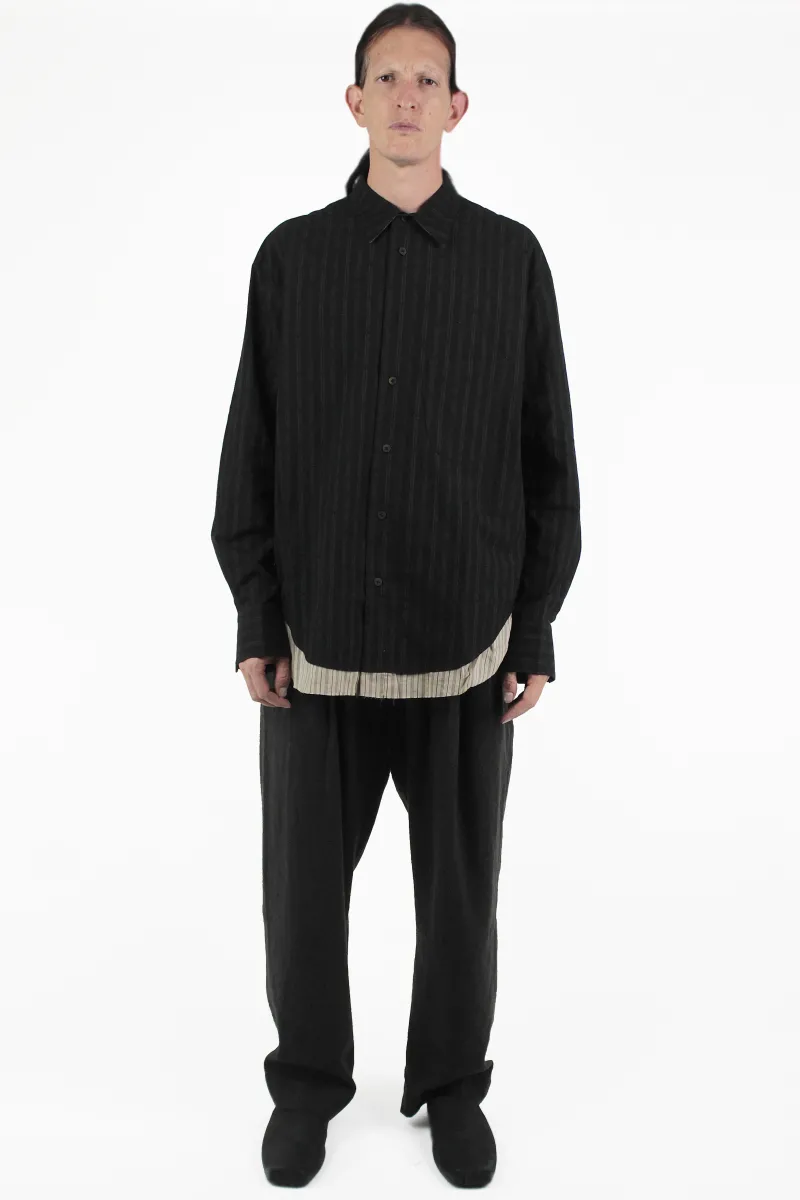 Ziggy Chen Camicie Striped Layered Shirt