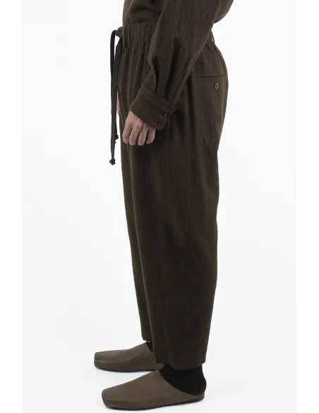 Uma Wang Pantalones Pj Olive Pants